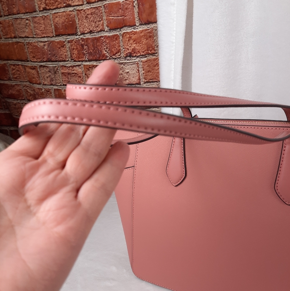 Michael Kors Genuine Saffiano Leather Blush Pink Tote Bag - Picture 6 of 16